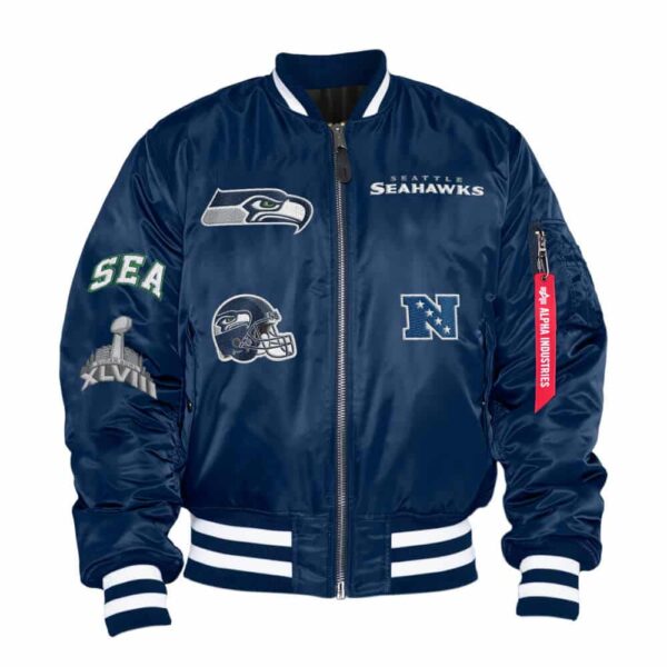 New Era # NFL Bomberjacke Seattle Seahawks x ALPHA reversible # 13118280