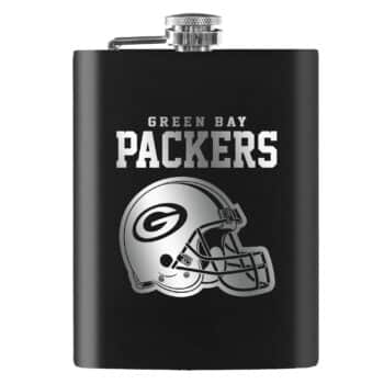 Merch # NFL Flachmann Green Bay Packers # CUS-FLASKCLAM-BLK-L-GB