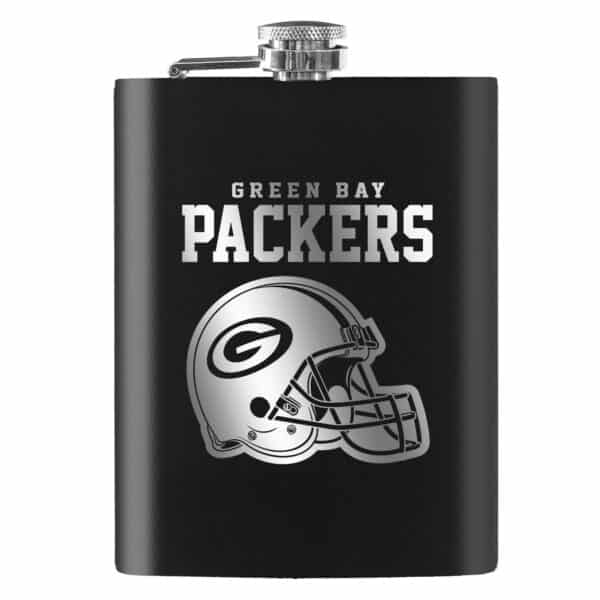 Merch # NFL Flachmann Green Bay Packers # CUS-FLASKCLAM-BLK-L-GB